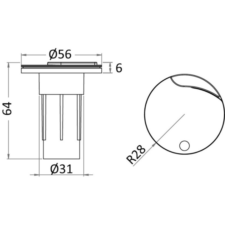 Base plate pour hampes extractibles