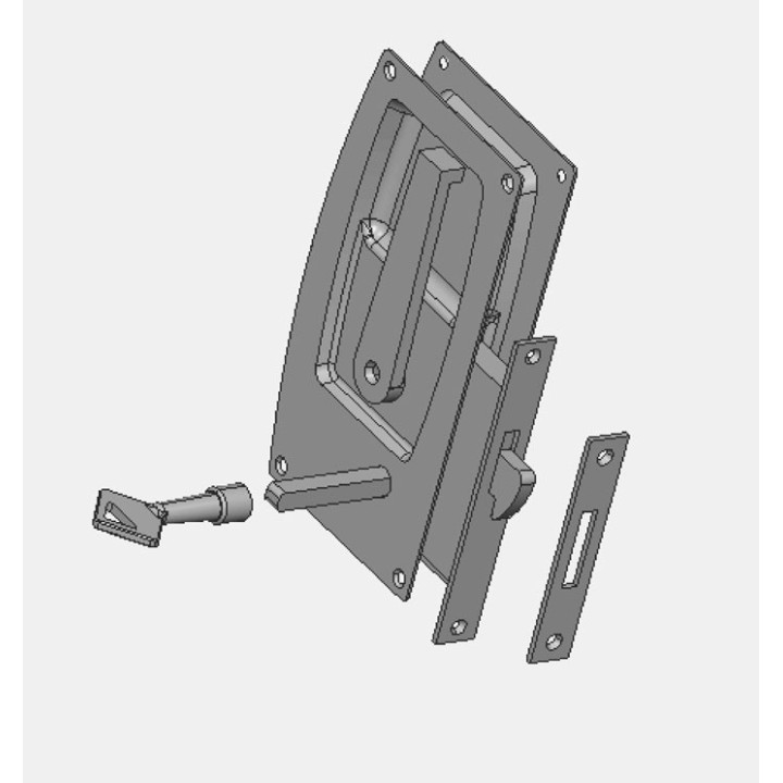 Serrure poignée à ras-  Serrurerie