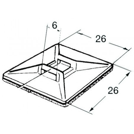 Base nylon autocollante 