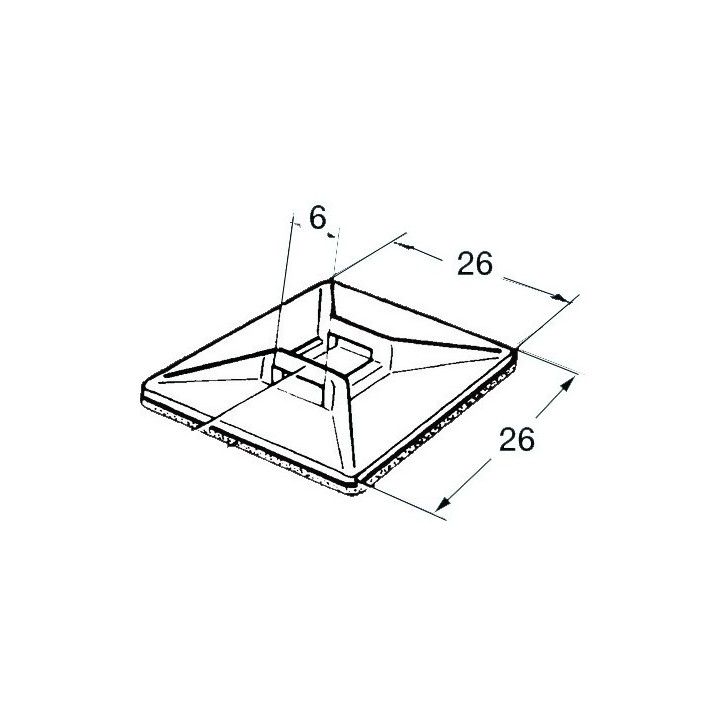 Base nylon autocollante 
