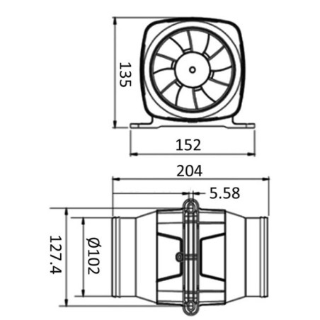 Aspirateur/ventilateur axial Hyperflow 
