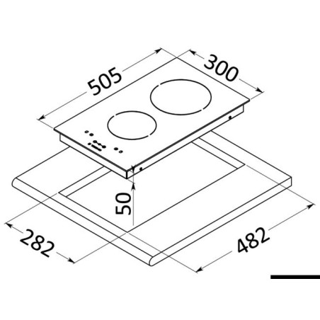 Plan de cuisson vitrocéramique tactile 