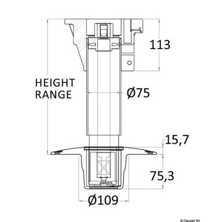 Support de siège Waverider extractible à base encastrable