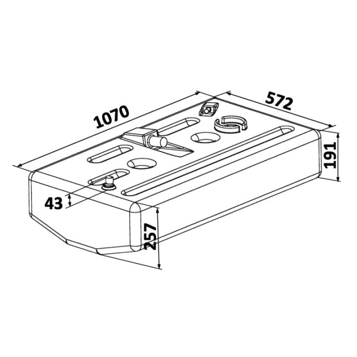 Réservoir carburant PE 120 L