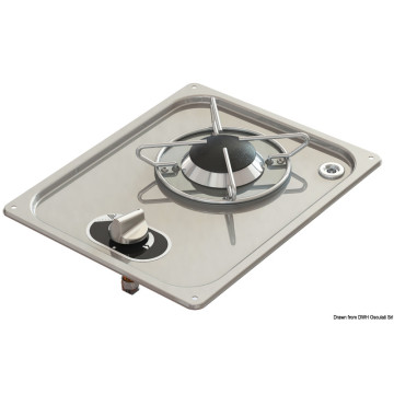 Plaque cuisson inox à encastrer 323 x 263 mm