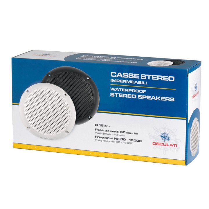 Couple enceintes deux voies noir 150 mm 60 W