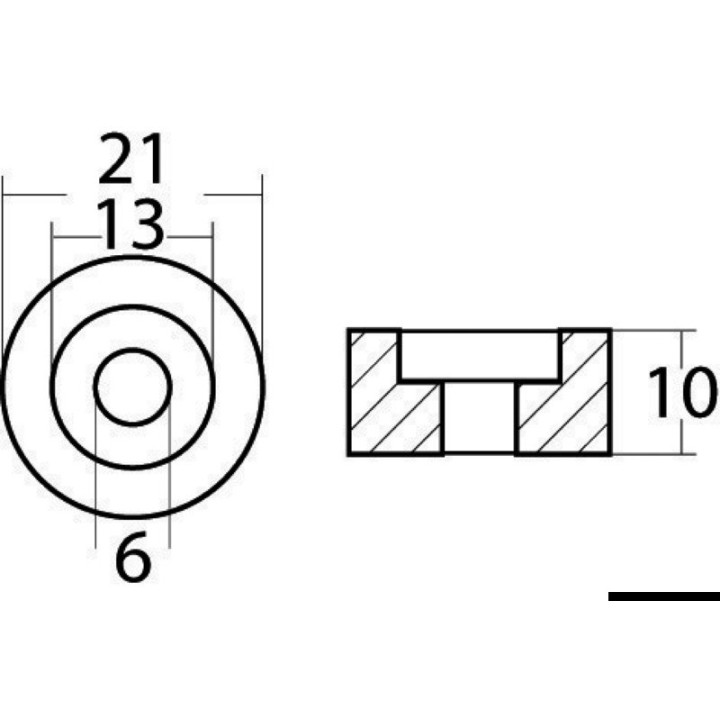 Anode rondelle aluminium hors-bord Suzuki 4/300 HP