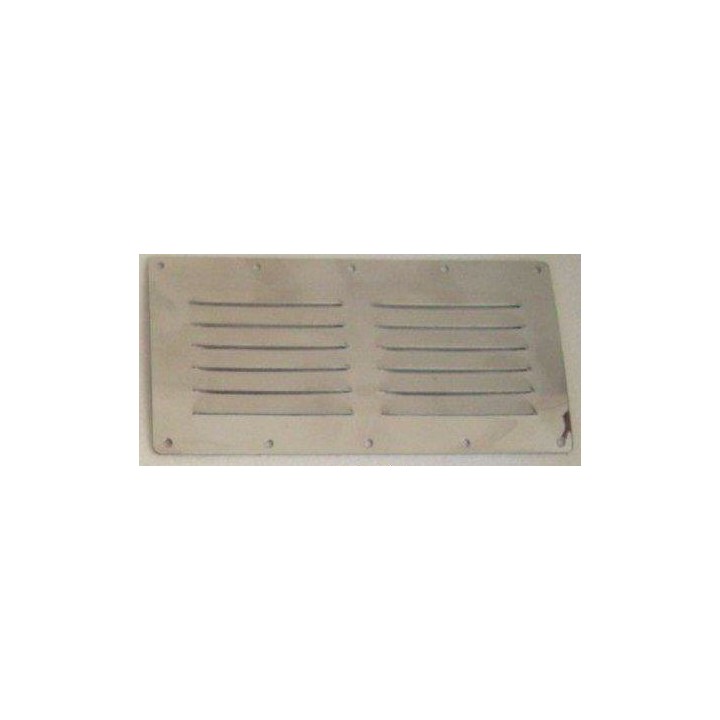 Grille d'aération rectangulaire 230x115mm, Inox