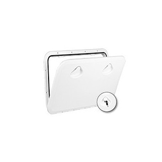 Trappe d'accès Top Line avec serrure, couleur ivoire, 460x510mm