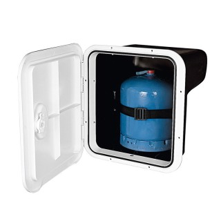 Trappe de rangement Top Line pour bouteille de gaz 3kg,couleur ivoire,356x397mm, Interr. Gasket