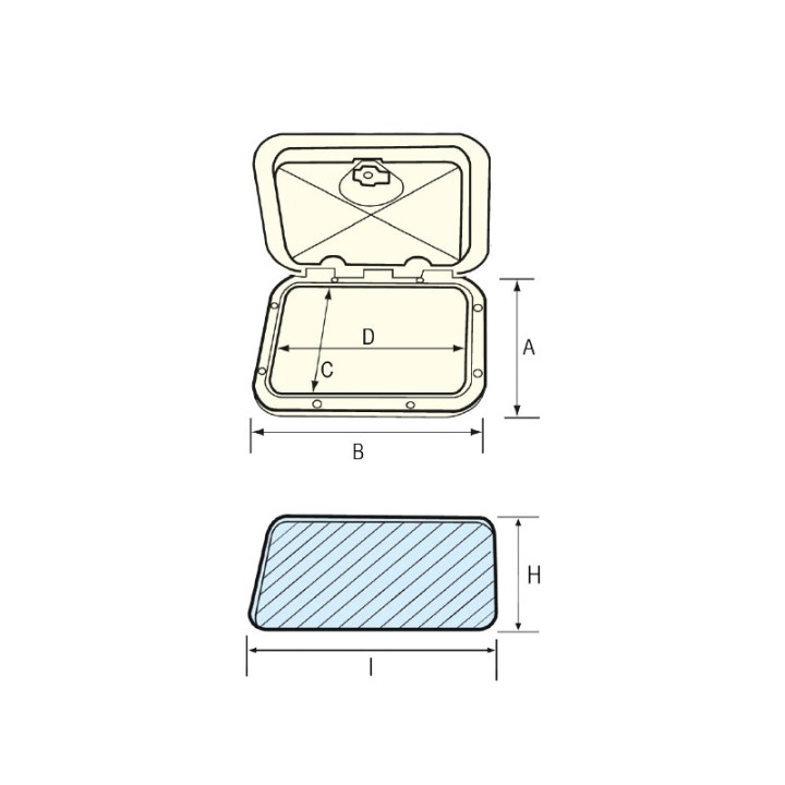 Trappe de rangement Mid Line - 278x378 mm | Oloupdemer.com