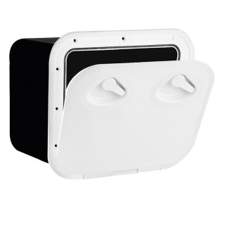 Trappe de rangement Mid Line avec boîte, couleur blanche, 380x380mm