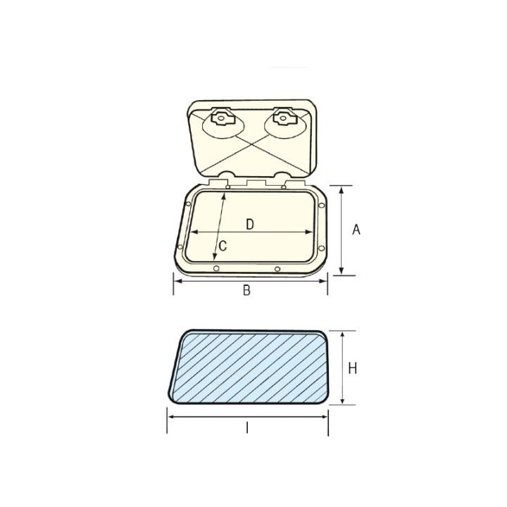 Trappe d'accès Classic couleur blanche, 355x600mm