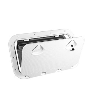 Trappe d'accès Classic avec Storage Bag & serrure, couleur blanche, 355x600mm