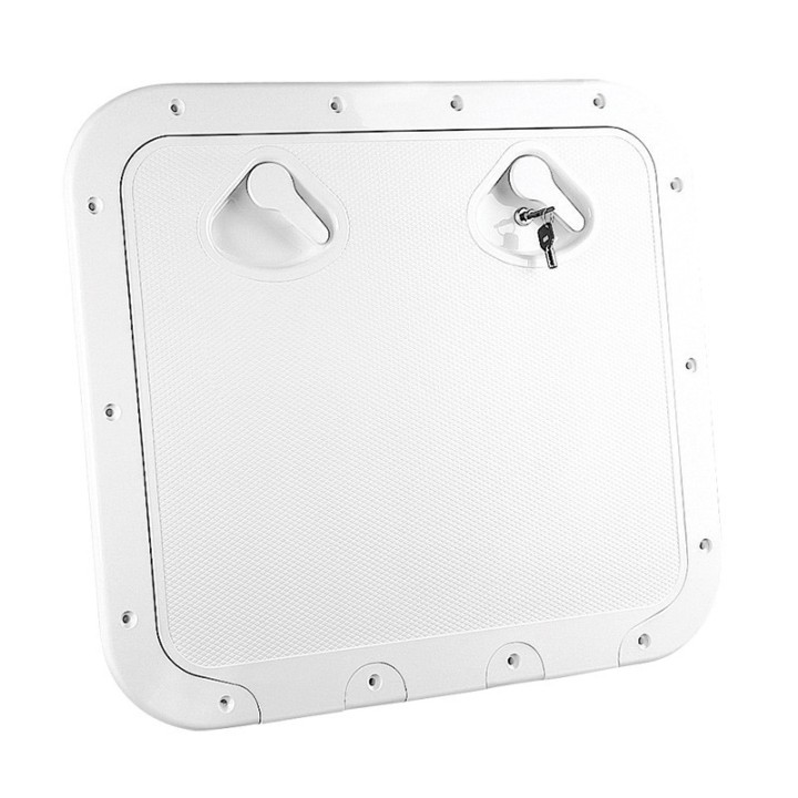 Trappe d'accès Classic avec serrure, couleur blanche, 463x517mm