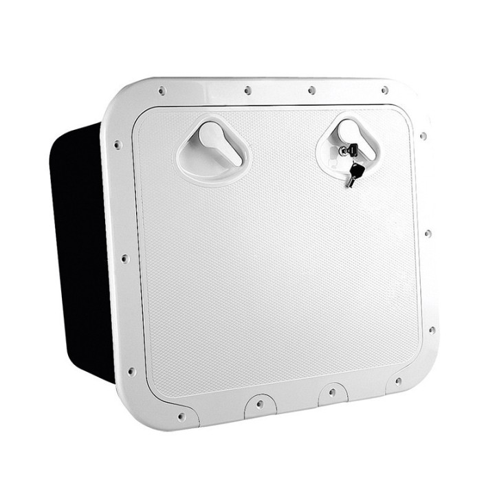 Trappe de rangement Classic avec boîte, avec serrure, couleur blanche, 463χ517mm