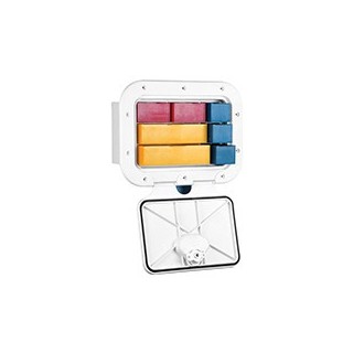 Trappe de rangement Classic avec boîte, avec tiroirs, couleur blanche, 275x375mm