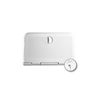 Boitier pour radio VHF avec serrure, 165x285mm, Blanc