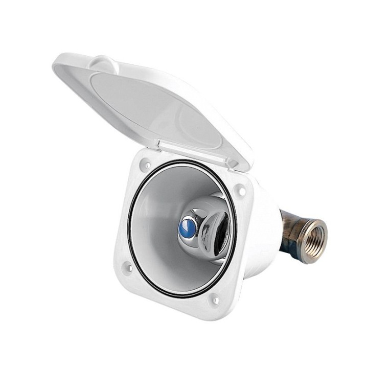 Boitier simple avec robinet eau froiode, 9,5 cm, couleur blanche