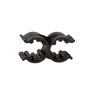 Pince-support double ajustable, ø18/25mm, couleur noire