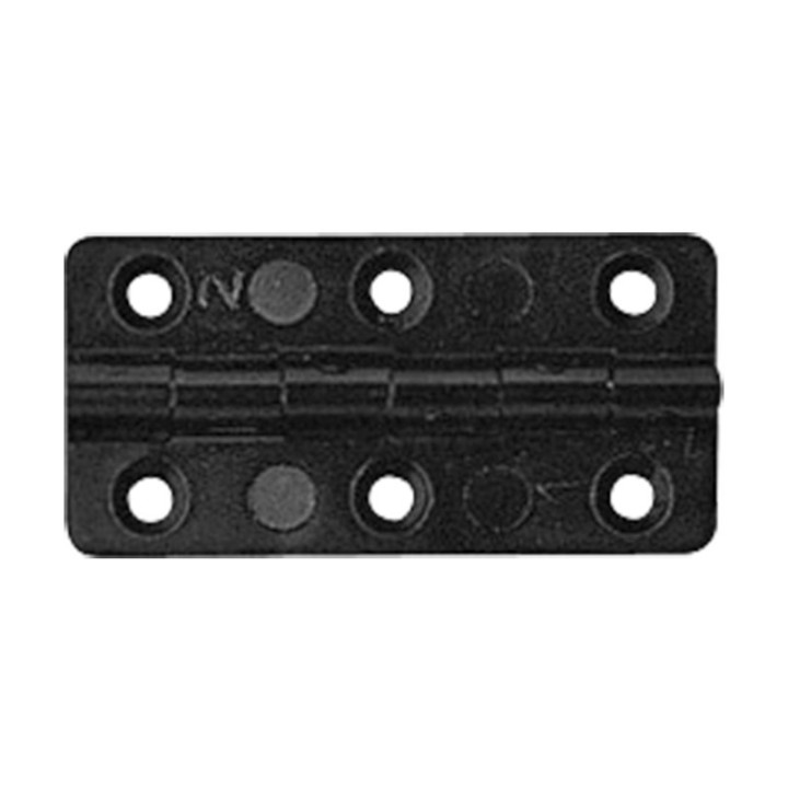 Charniére rectangulaire 40x75mm, couleur noire