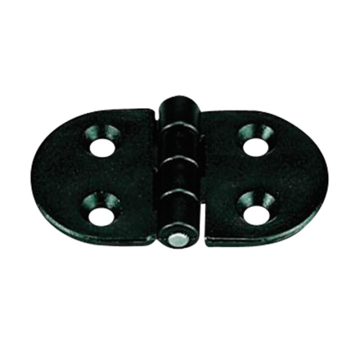 Charniére ronde 70x40x4.5mm, couleur blanche