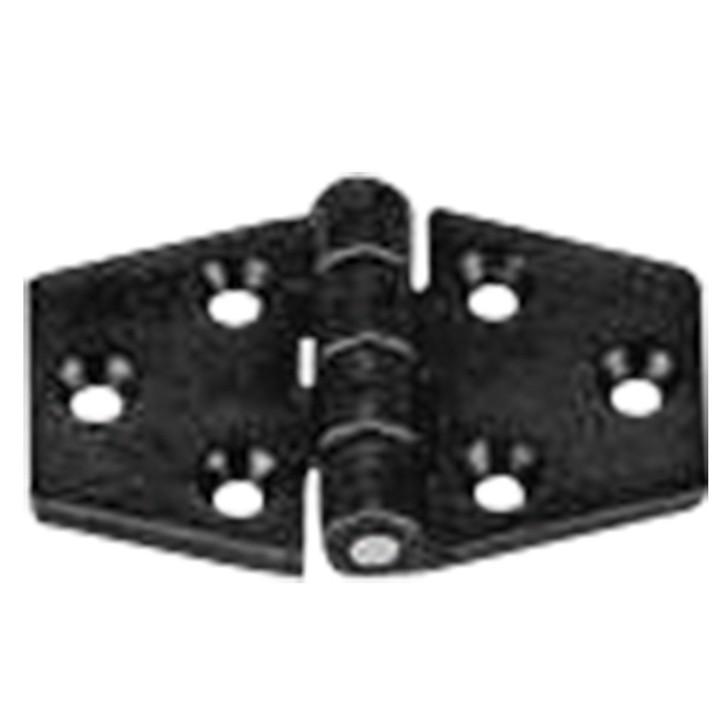Charnière hexagonale 95x60x4.5mm, couleur noire