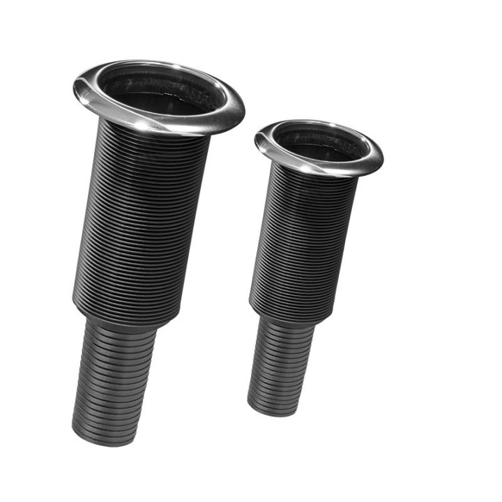 Passe-coque G1 collerette inox 1 , fileté L.87mm