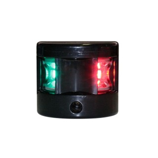 Feu bicolore latéral, lumière LED rouge et verte 12-15V & 1W, montage à la verticale, visibilité jusqu'à 1NM, couleur noire