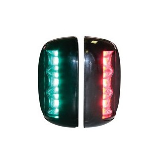 Set de feux Babord-Tribord FOS LED 20 112,5°, couleur noire