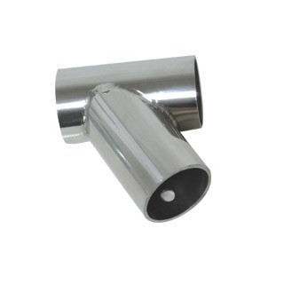 Raccord inox en T 60° pour tube ø25mm