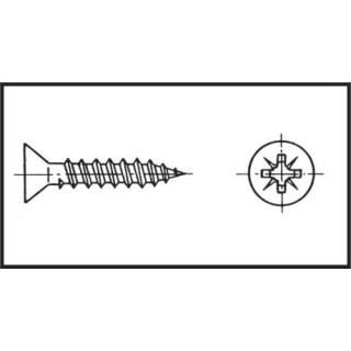 Vis à bois 3x20 mm Inox 316