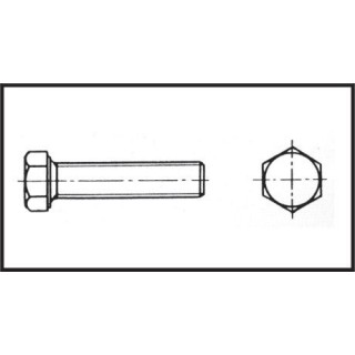 Vis tête hexagonale 10x50 mm Inox 316 DIN 933 / ISO 4017