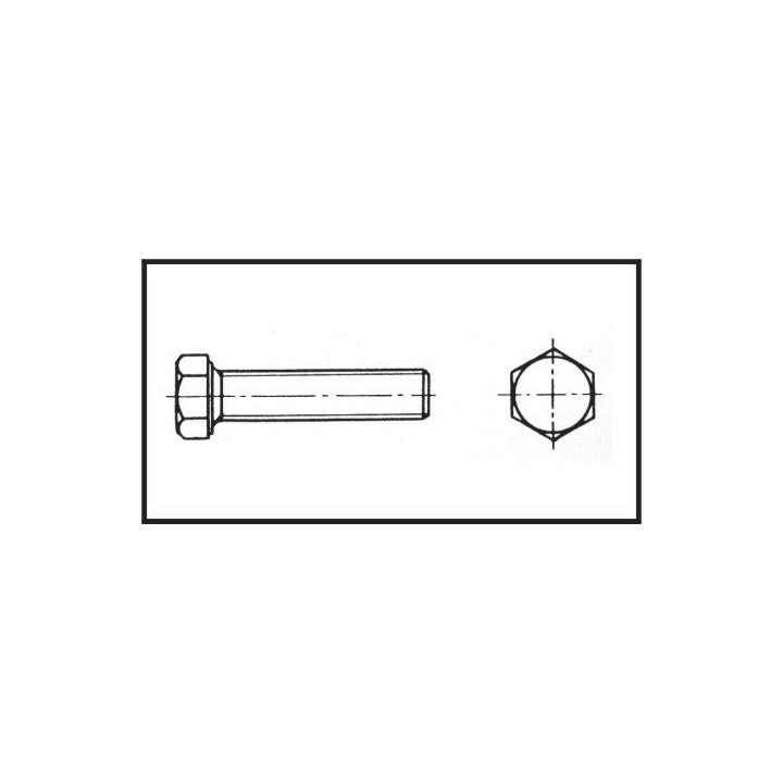 Vis tête hexagonale 10x50 mm Inox 316 DIN 933 / ISO 4017