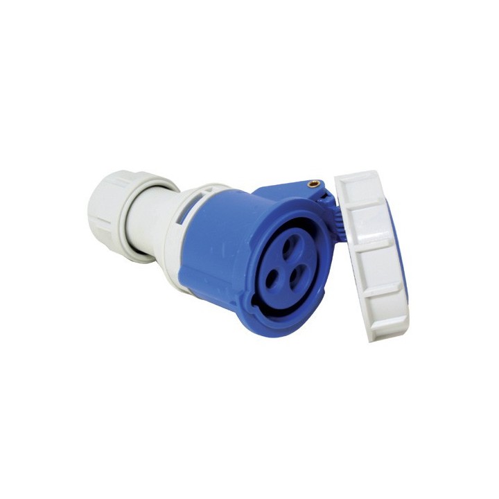 Prise femelle avec couvercle de sécurité 16A, 220-240V