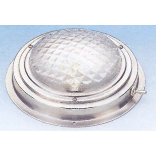 Plafonnier inox 12V, 25W, ø170mm, lumière blanche et rouge