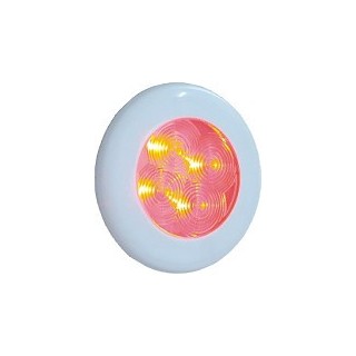 Lampe de plafond à LED, lumière rouge, embase blanche