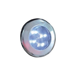 Lampe de plafond à LED, lumière blanche, embase inox