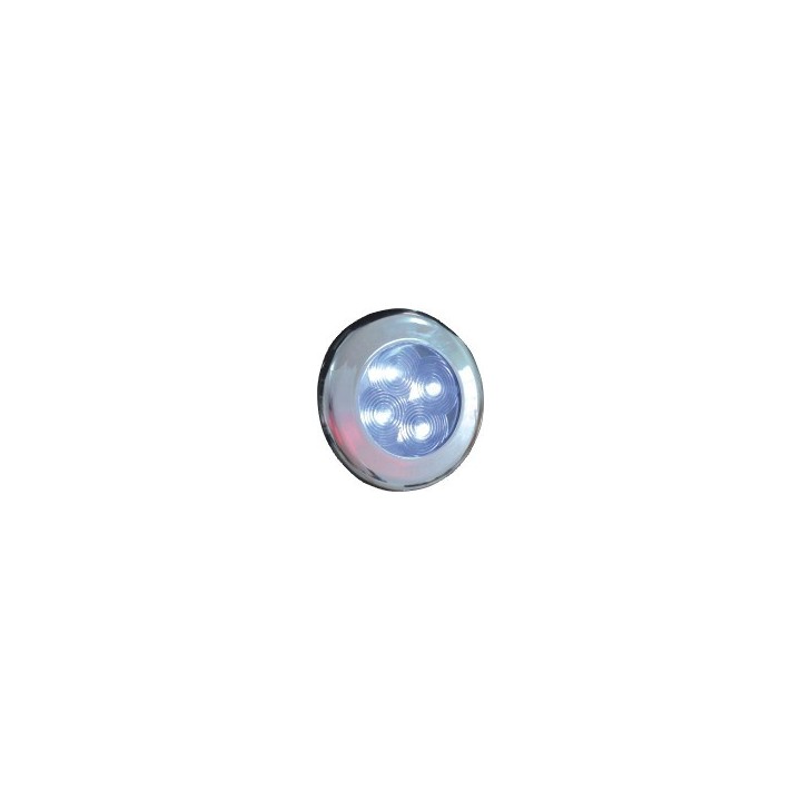 Lampe de plafond à LED, lumière blanche, embase inox