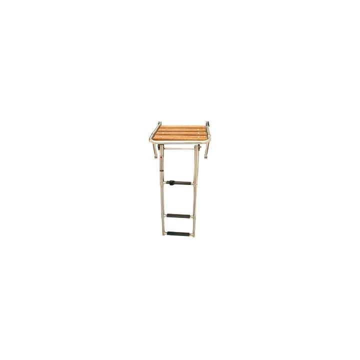 Plateforme en inox avec échelle télescopique 450X390mm