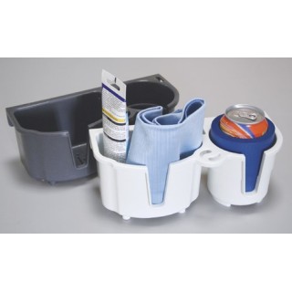 Boitier deux rangement 2 compartiment 'Store-All' - 30,5X11,5X9cm - gris