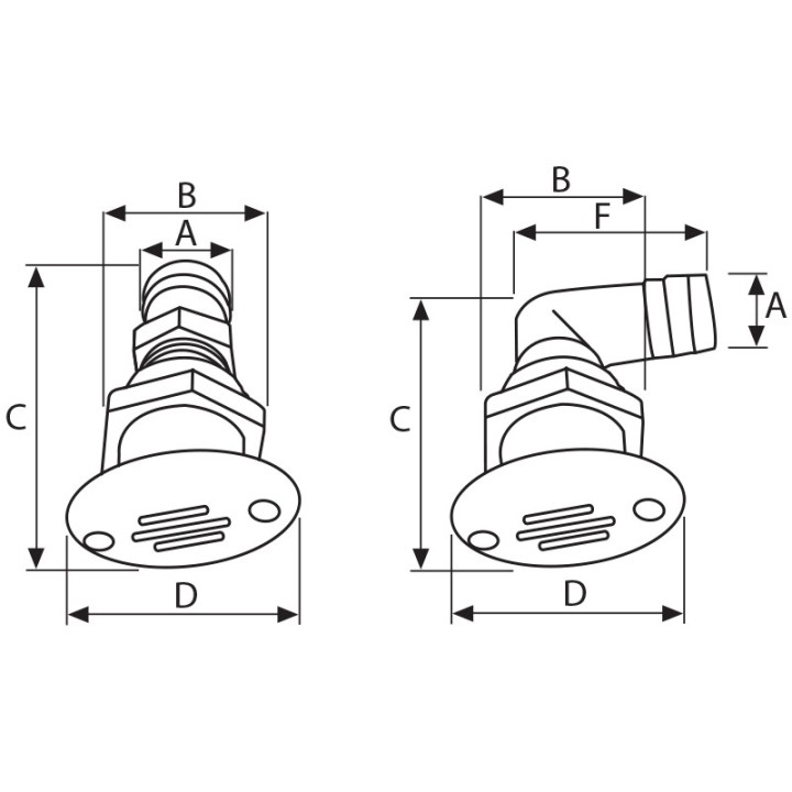 Event ovale pour réservoir - raccord Ø16mm | isonautique.com.com