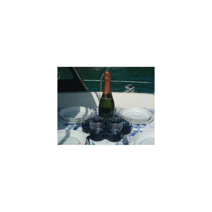 Plateau porte-verre ALVEA - 27x23x5 cm | Oloupdemer.com