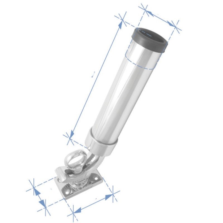 Support canne à pêche de pont, h,231mm, ø51