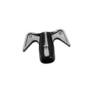 Croc de gaffe embout femelle double noir