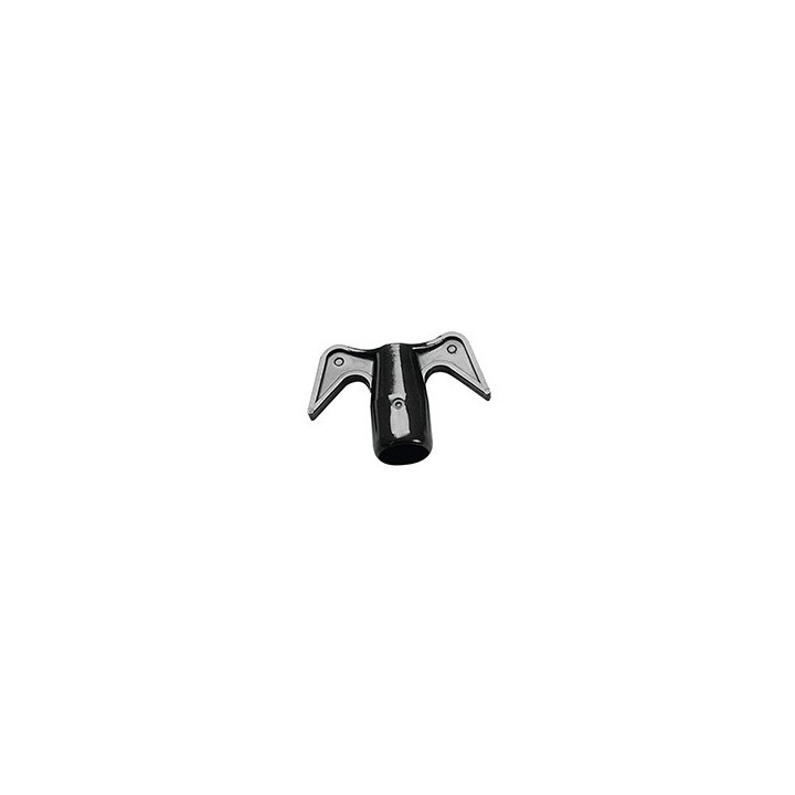 Croc de gaffe embout femelle double noir