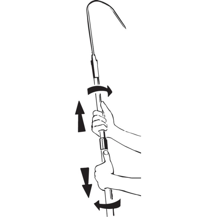 Croc de pêche télescopique - L.830-1240mm | Oloupdemer.com