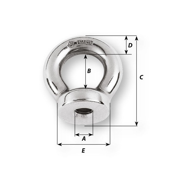 Ecrou à œil - ø10 - M10x150mm | isonautique.com.com