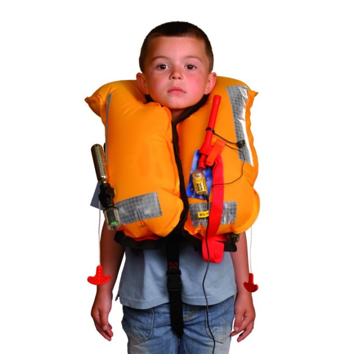 Gilet gonflable enfant, 100N + lampe | oloupdemer.com