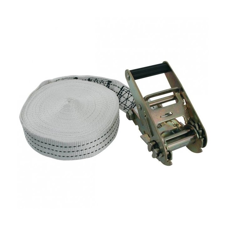 Sangle à cliquet inox 25 mm - 700 daN - 7m